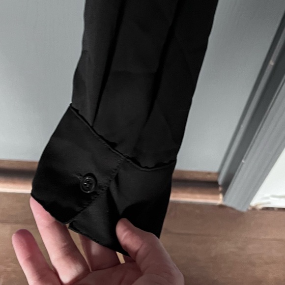 black button down blouse - Picture 2 of 10